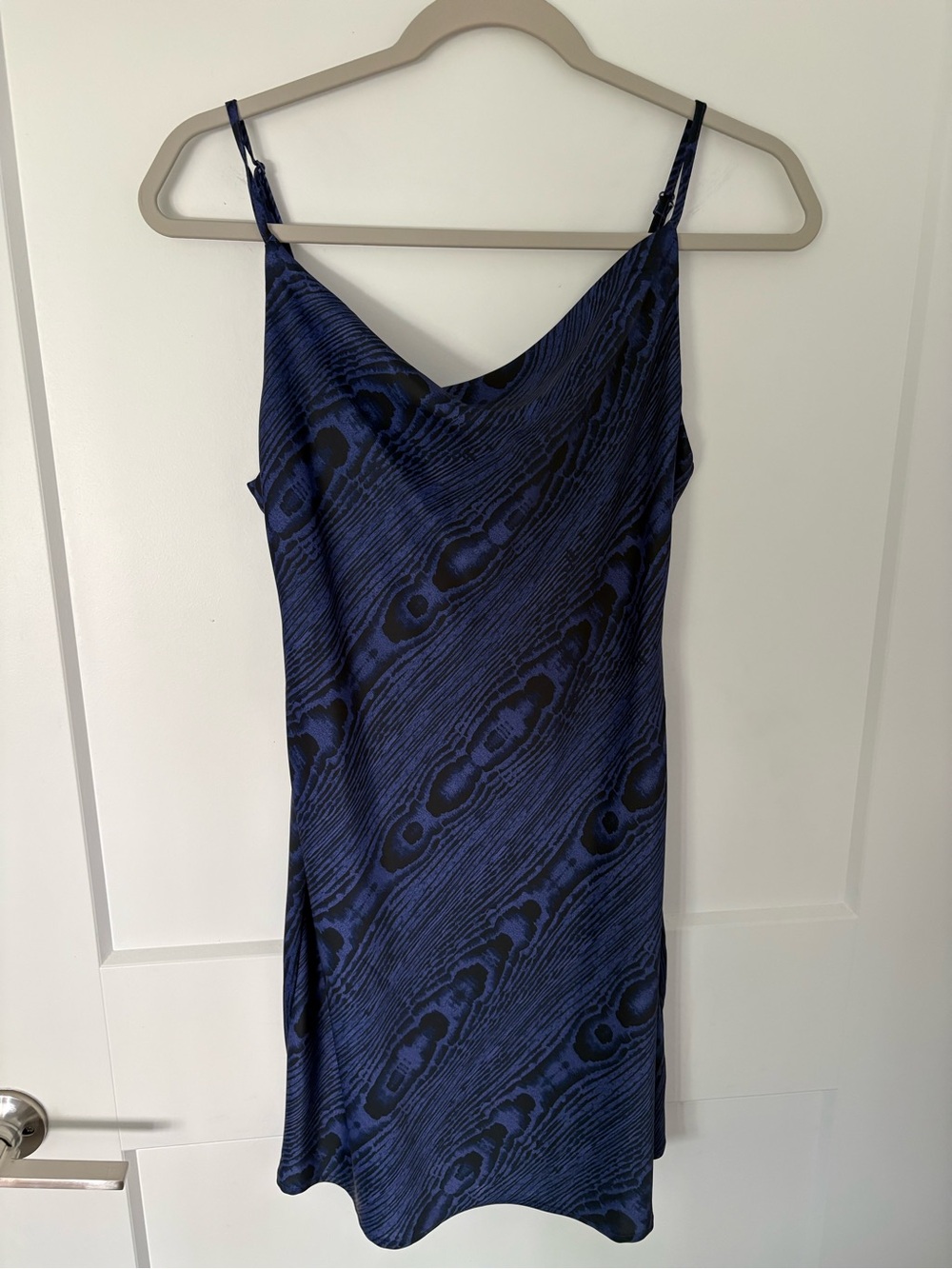 Urban Outfitters Navy and Black Cowl Neck Slip Dress